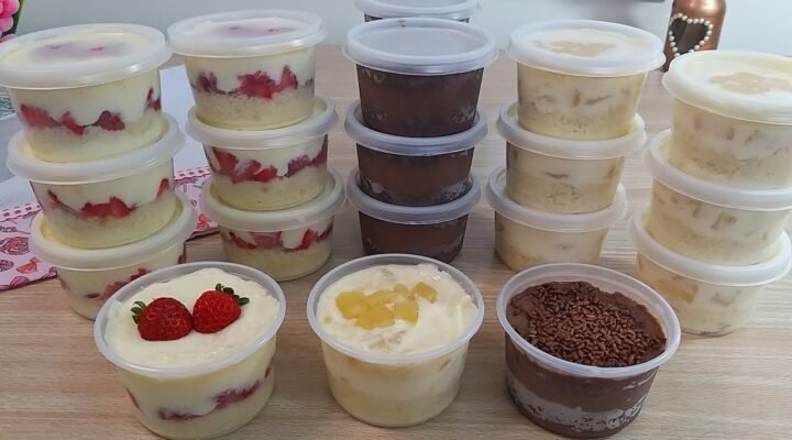 Receitas Deliciosas 3 SABORES DE BOLO NO POTE COM APENAS UMA BASE DE RECHEIO | 3 SABORES QUE VENDE MUITO | FAÇA E VENDA