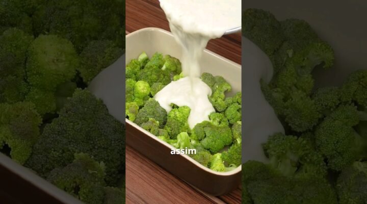 BRÓCOLIS GRATINADO. #shorts #receita #almoço #jantar #receitasimples #brócolis
