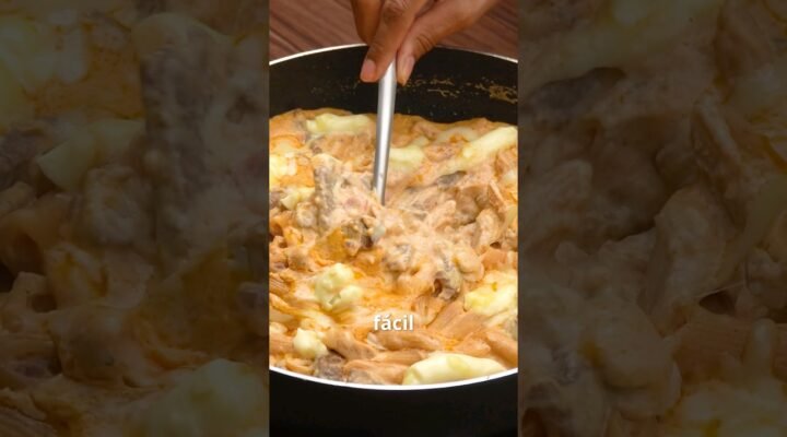 MACARRÃO CREMOSO. #shorts #receita #almoço #jantar #receitasimples #macarrão