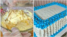 Receitas Deliciosas O BOLO DE CREME BELGA COM ABACAXI MAIS PEDIDO! Passo a passo de uma encomenda (Rende até 30 fatias)